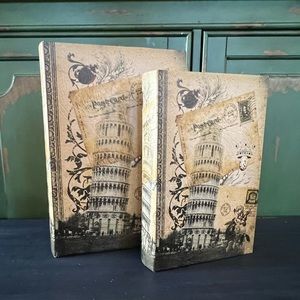 Book Safe Fake Hollow Books Decorative Secret Hidden Compartment Box Italy Pisa